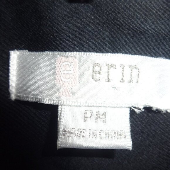 Erin women's jacket size PM, 3/4 sleeve, black with colorful print, 1 hook front - Picture 3 of 12